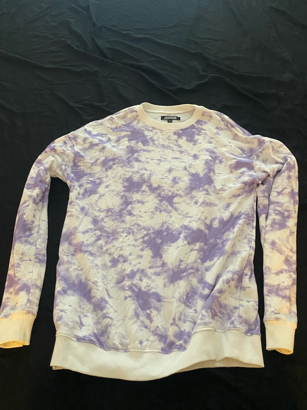 White and Purple Tie Dye Sweatshirt